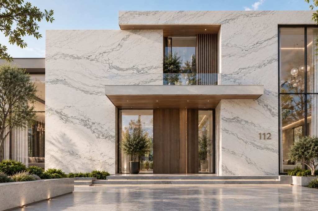 Facades natural stone application