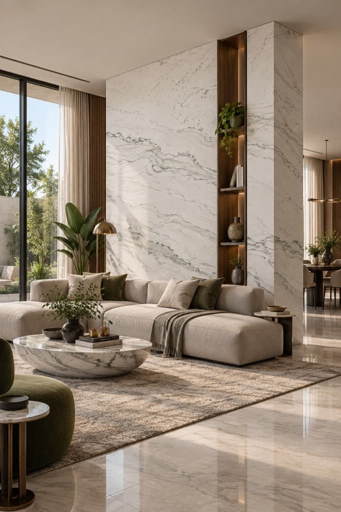 Living Spaces natural stone application