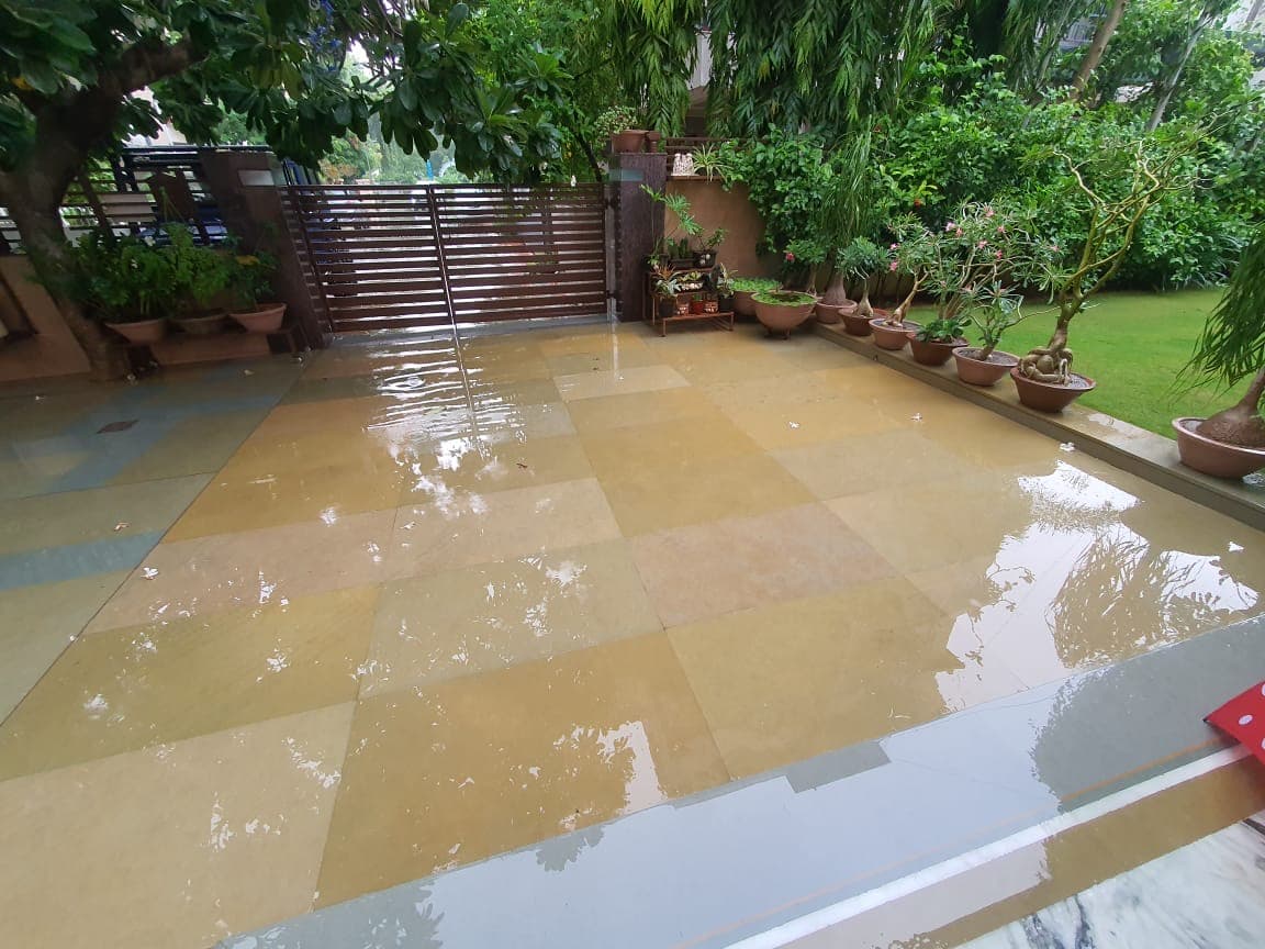 Brown Kota Outside parking-walkway — Rocks Studio