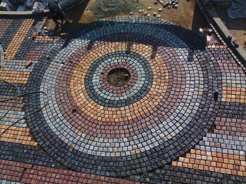 Multi Cobbles parking-walkway — Rocks Studio
